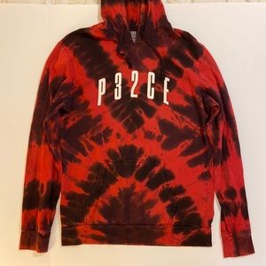 P32CE Skater Snowboarding tie dye sweatshirt size Large